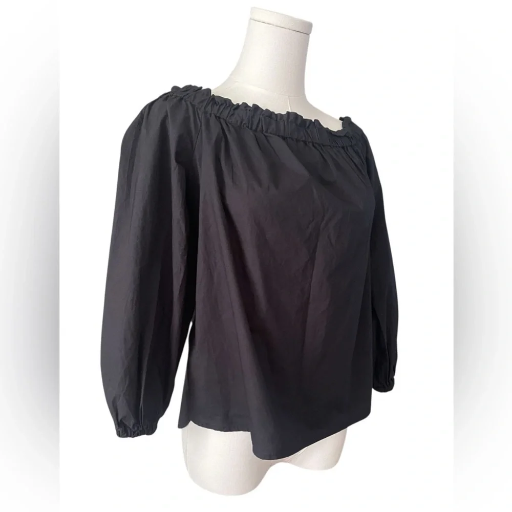 J.Crew Black Off-Shoulder Blouse